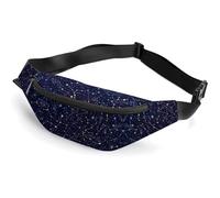 Lyfthologen Sac banane réglable pour l'éducation des mathématiques linéaires pour la course à pied, la marche, la randonnée, Constellations phosphorescentes Midnight, 36*15cm