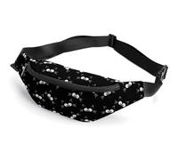 Lyfthologen Sac banane réglable pour l'éducation des mathématiques linéaires pour la course à pied, la marche, la randonnée, Joli motif de chat noir, 36*15cm