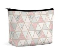 Lyfthologen Trousse de maquillage en marbre gris or rose avec fermeture éclair pour un usage quotidien, voyage, Marbre gris or rose., One Size
