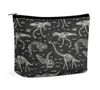 Lyfthologen Trousse de maquillage Gorilla - Trousse de toilette portable avec fermeture éclair pour un usage quotidien, voyage, Dinosaure noir et blanc., One Size