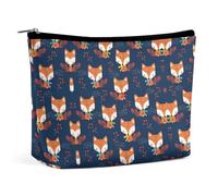 Lyfthologen Trousse de toilette portable avec fermeture éclair pour un usage quotidien, voyage, Adorable foulard renard, One Size