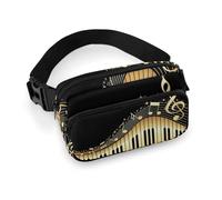 Lyfthologen Zombies Dead Men Walking Body at Night Sac banane réglable pour course à pied, marche, randonnée, Notes de musique., 20x13cm