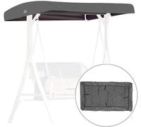 LYGBDSS Toit de Rechange pour Balancelle de Jardin, Imperméable en 210D Oxford,Toile de Rechange Pare-Soleil à Bascule Jardin Anti-UV pour Balancelle 2 3 Places Universelle(Color:Gris)