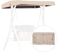 LYGBDSS Toit de Rechange pour Balancelle de Jardin, Imperméable en 210D Oxford,Toile de Rechange Pare-Soleil à Bascule Jardin Anti-UV pour Balancelle 2 3 Places Universelle(Color:Beige)
