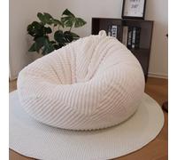 lygooh Housse de pouf en peluche sans remplissage pour grand pouf de rangement pour animaux en peluche, housse de pouf lavable pour adultes et enfants