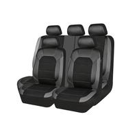 LYHH 9 PièCes Housse De SièGe De Voiture, pour Nissan Micra K12 2003 2004 2005 2006 2007 2008 2009 2010 Cuir Couvre Sieges Avant Et ArrièRe Quatre Saisons Protecteur de Siège,C Grey