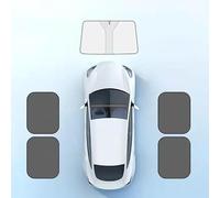 LYHH Pare-Soleil De Pare-Brise pour Audi RS3 8V RS 3 8L 8LA Sportback 2015-2021, Couverture De Pare-Soleil De FenêTre Avant Pliante, VisièRe De Protection Thermique, E Large + Side 4