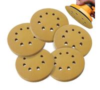 LYHLYA Lot de 50 feuilles de papier abrasif rond en oxyde d'aluminium 125 mm Grain 220 5" 8 trous Papier abrasif Velcro pour ponceuse excentrique