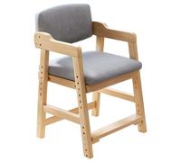 LYHOE LIVING Chaise de salle à manger en bois réglable en hauteur, studio chaise ergonomique évolutive avec repose-pieds réglable, siège en latex et tissu technique, pour étude, salle à manger et