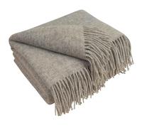 LYHome Couverture Laine 100% - Plaid pour Le Canape Le Lit 1-2 Personnes, Couvre Hiver, Plaids Chaud de Mouton, Couvertures Grand et Souple (140 x 200 cm | Beige Uni)