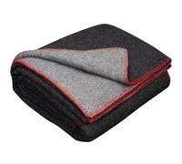 LYHome Plaid Laine Merinos - Couverture pour Canape Lit 1 Personne, Couvertures Accessoires Exterieur de Camping Militaire Voyage et Armee, Hiver Chaud (150 x 215 cm, Gris - Anthracite Réversible)