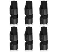 LYHURK 6 Pièces Attelle Souple Doigt, Attelle Doigt Main Orthèses De Doigt, Convient Pour l'Index, Le Majeur, l'Annulaire, Petit Doigt, Bon Pour Les Ruptures De Gâchette Et Les Doigts Tendus (Noir)