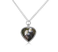 LYHVSFJW Collier urne à tête d'aigle blanche pour cendres - Collier funéraire pour chiens et chats - Pendentif funéraire pour animal domestique - Médaillon souvenir - Pendentifs commémoratifs pour