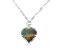 LYHVSFJW Collier urne de pêche à la mouche pour cendres - Collier funéraire pour chiens et chats - Pendentif funéraire pour animal domestique - Médaillon souvenir - Pendentifs commémoratifs pour chiot