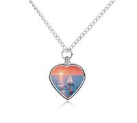 LYHVSFJW Collier urne en forme de cœur pour cendres - Collier funéraire pour chiens et chats - Pendentif funéraire pour animal domestique - Médaillon souvenir pour chiot et animal domestique