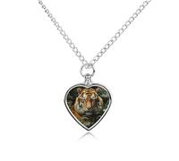 LYHVSFJW Collier urne funéraire en forme de tigre de la jungle pour cendres - Collier funéraire pour chiens et chats - Médaillon funéraire pour animal de compagnie