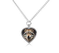LYHVSFJW Collier urne funéraire Hungry Like A Wolf pour cendres - Collier funéraire pour chiens et chats - Pendentif funéraire pour animal domestique - Médaillon souvenir pour chiot