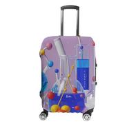 LYHVSFJW Housse de protection élastique pour bagage - Illustration abstraite scientifique chimie - Lavable - Housse de valise de voyage durable avec ouvertures à fermeture éclair - Convient aux
