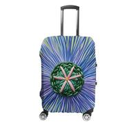 LYHVSFJW Housse de protection élastique pour valise, housse de protection moderne en fils de soie, motif trèfles en filigrane, lavable, housse de valise de voyage durable avec ouvertures à fermeture