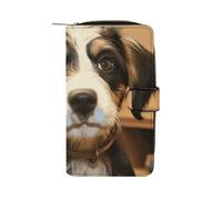LYHVSFJW Long portefeuille en cuir pour femme et homme - Grande capacité - Avec 12 porte-cartes - Citrouille - Sorcière - Pour Halloween, Dressage de chien, 19.7x11x3.5cm, Moderne