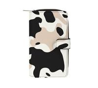 LYHVSFJW Long portefeuille en cuir pour homme et femme - Grande capacité - Avec 12 porte-cartes - Aquarelle abstraite - Pour changer de guitare, Spot de vache, 19.7x11x3.5cm, Moderne