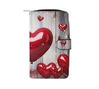 LYHVSFJW Long portefeuille en cuir pour homme et femme - Grande capacité - Avec 12 porte-cartes - Porte-monnaie en forme de cœur, Cœur Amour, 19.7x11x3.5cm, Moderne