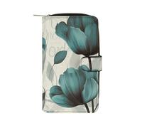 LYHVSFJW Long portefeuille en cuir pour homme et femme - Grande capacité - Avec 12 porte-cartes - Rose violette - Avec beau sac à main papillon, fleur, 19.7x11x3.5cm, Moderne