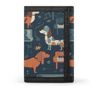 LYHVSFJW Portefeuille à trois volets à motif de feuilles tropicales colorées avec 8 emplacements pour cartes, poche fine à fermeture éclair pour pièces de monnaie, portefeuille divisé pour homme et