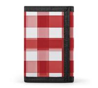 LYHVSFJW Portefeuille à trois volets à motif floral bleu avec 8 emplacements pour cartes, poche fine à fermeture éclair pour pièces de monnaie, portefeuille divisé pour homme et femme, Carrés blancs à