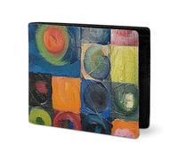 LYHVSFJW Portefeuille en cuir pour homme élégant porte-monnaie pour femme, mince et fin, symboles musicaux, amour portefeuille à deux volets, porte-cartes, Peinture colorée, Taille unique