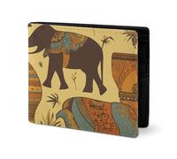 LYHVSFJW Portefeuille en cuir pour homme et femme, porte-monnaie élégant pour femme, fin et fin, style animé, motif chat, Éléphant d'Afrique, Taille unique
