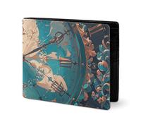 LYHVSFJW Portefeuille en cuir pour homme - Porte-monnaie élégant pour femme - Fin et fin - Motif floral printanier - Porte-cartes, Créer un temps magique, Taille unique
