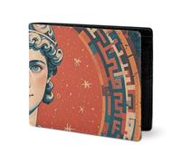 LYHVSFJW Portefeuille en cuir pour homme - Porte-monnaie élégant pour femme - Mince et fin - Bleu clair - Porte-cartes, Poinçonné avec la Rome antique, Taille unique