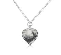 LYHVSFJW Snow Mountain Collier urne loup solitaire pour cendres Collier funéraire pour chiens et chats Pendentif urne funéraire pour animal domestique Médaillon souvenir Pendentif commémoratif pour