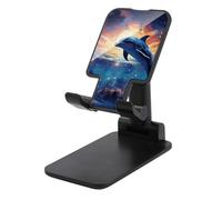 LYHVSFJW Support de téléphone portable pliable coloré ciel étoilé océan dauphin support de téléphone portable pour bureau portable avec base antidérapante s'adapte à tous les smartphones