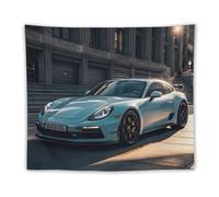 LYHVSFJW Tapisserie murale personnalisée en forme de voiture de sport urbaine - Décoration murale à suspendre - Bannière pour maison, dortoir, décoration murale - 127 x 152,4 cm - Version verticale