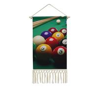 LYHVSFJW Toile murale de billard à suspendre pour salon, affiche rétro à suspendre, bannière de ferme pour intérieur, chambre à coucher, bureau, 48,3 x 22,3 cm