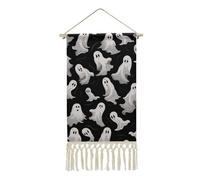 LYHVSFJW Toile murale gothique d'Halloween à suspendre pour salon, affiche décorative rétro avec cadre - Bannière de ferme pour intérieur, chambre à coucher, bureau - 48,3 x 22,9 cm