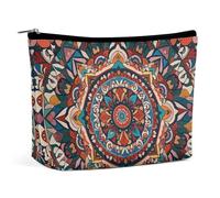 LYHVSFJW Trousse de maquillage portable pour femme - Motif léopard noir et doré - Trousse de toilette de voyage pour accessoires de voyage, Tapisserie Mandala, Taille unique