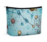 LYHVSFJW Trousse de maquillage portable pour femme, trousse de maquillage mignonne Père Noël, trousse de toilette de voyage pour accessoires de voyage, Abstraction Biologie Chimie, Taille unique