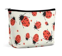 LYHVSFJW Trousse de maquillage portable pour femme - Trousse de maquillage pour sushi japonais - Trousse de maquillage de voyage pour accessoires de voyage, Motif coccinelles infini moucheté., Taille
