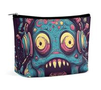 LYHVSFJW Trousse de maquillage portable pour femme, trousse de maquillage samouraï, trousse de toilette de voyage pour accessoires de voyage, Love Music Monster, Taille unique