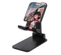 LYHVSFJW Women in The Phone Booth Support de téléphone portable pliable réglable pour bureau portable avec base antidérapante Compatible avec tous les smartphones