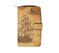 LYHVSFZQ Portefeuille pour homme avec fermeture éclair et boussole pour un usage quotidien et cadeaux de vacances, style, 19,7 x 11 x 3,5 cm, Style :, 19.7x11x3.5cm