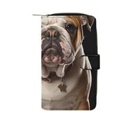 LYHVSFZQ Portefeuille pour homme - Porte-monnaie avec fermeture éclair - Motif bouledogue anglais - Pour un usage quotidien et des cadeaux de vacances - Style : 19,7 x 11 x 3,5 cm, Style