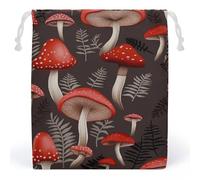LYHVSFZQ Sacs de rangement sac de maquillage champignons rouges imprimé sac à jouets sacs réutilisables sacs de toilette organisateur multi-usage maison voyage pochette, style, 20 x 25 cm