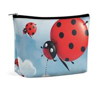 LYHVSFZQ Trousse de maquillage pliable - Motif coccinelle et nuage - Organiseur de maquillage de voyage pour voyage et vie quotidienne - Style - Taille unique, Style :, Taille unique, Trousse de