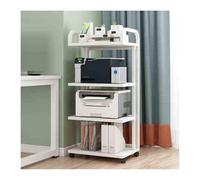LYHXYLFT AV Media Stand, Audio-Video Shelving with Wheels,Audio Rack Stereo Cabinet, Adjustable Media Storage Shelves,for Living Recording Studio Theater(F)