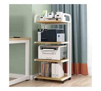 LYHXYLFT AV Media Stand, Audio-Video Shelving with Wheels,Audio Rack Stereo Cabinet, Adjustable Media Storage Shelves,for Living Recording Studio Theater(G)