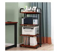 LYHXYLFT AV Media Stand, Audio-Video Shelving with Wheels,Audio Rack Stereo Cabinet, Adjustable Media Storage Shelves,for Living Recording Studio Theater(C)